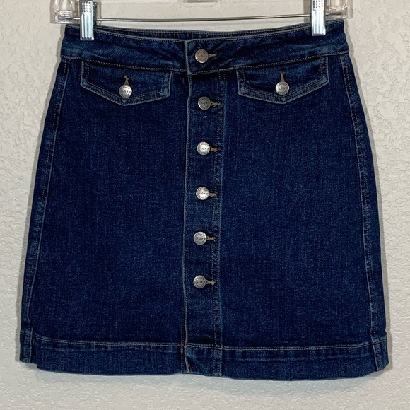 Loft Blue Jean Skirt Size 2 - Picture 2 of 4